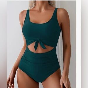 NWT Eomenie Teal Cutout One-Piece Swimsuit